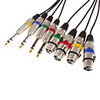 4 6, 35 mm Stereo-Stecker auf 4 XLR Female Kabel OD10mm (3M)