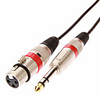 4 6, 35 mm Stereo-Stecker auf 4 XLR Buchse Audio Cable Black OD 10mm (1M)