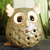 4 "Antique Style Owl Keramik Kerzenhalter