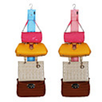 4 Beutel Handtasche Auflegen doppelseitigen Geldbeutelorganisator