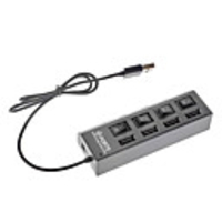 4 bis 1 Super-USB-Hub Schwarz