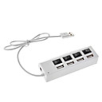 4 bis 1 Super-USB-Hub Weiß