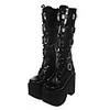 4 "Blockabsatz Plattform schwarz pu lolita boots
