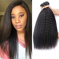 4 Bündel Haarwebereien Brasilianisches Haar Kinky Glatt Haarverlängerungen Cabello Natural Remy 100% Remy Haarwebart Bundles 400 g Menschenhaar spinnt Echthaar Haarverlängerungen 8-28 Zoll Naturfarbe Lightinthebox