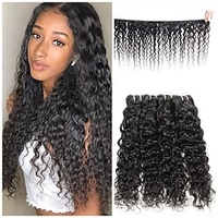 4 Bündel Haarwebereien Brasilianisches Haar Wasserwellen Haarverlängerungen Echthaar Menschenhaar spinnt 10-28 Zoll Naturfarbe Damen Jugend / Freizeitskleidung Lightinthebox
