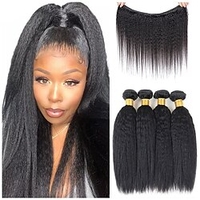 4 Bündel Haarwebereien Brasilianisches Haar Yaki Glatt Haarverlängerungen Echthaar Menschenhaar spinnt 10-28 Zoll Naturfarbe Damen Jugend / Freizeitskleidung Lightinthebox