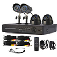 4 Channel One-Touch Online CCTV DVR System (4-Kanal D1 Recording)