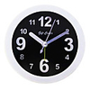 4 "Classic Round-Weiß mit Schwarz Analog Alarm Clock
