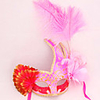 4 Farbe Deluxe Feder Weiberfastn Masquerade Mask
