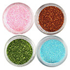 4 Farben Laser Glitter Acryl Pulver Set für 3D Nail Art No.1