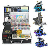 4 Geschütze Tattoo-Set mit LCD Power und 55 farbige Tinte