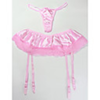 4 Gurte Senior-Emulation Seide Strapsgürtel String Set Partei Strumpfbänder