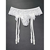 4 Gurte sexy Spitze mit Satinbänder Strapsgürtel String Set Hochzeit Strumpfbänder