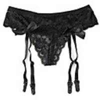 4 Gurte sexy Spitze Strapsgürtel String Set Partei Strumpfbänder