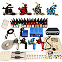 4 Gusseisen-Tattoo Gun Kit für Futter und Schattierung mit Alukoffer