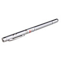 4 in 1 Laserpointer Kugelschreiber Taschenlampe Silber als ferule verwendet