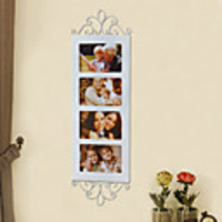 4 in 1 Retro Style White Wooden Picture Frame