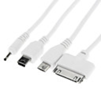4-in-1-Universal-USB-Sync-Kabel für iPhone / iPad / Samsung / HTC / (weiß 0, 2 m)