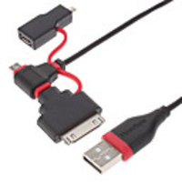 4 in 1 usb 2.0 auf Mini 8 pin,  Apfel 30 pin,  mini 5 Pin für iPhone,  iPad,  Smartphone,  gps (1m)