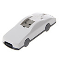 4-in-1 USB 2.0 Auto geformte Multi-Card Reader (Weiß Schwarz)