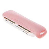 4-in-1 USB 2.0 Multi-Card Reader (Pink)