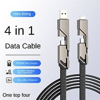 4 in 1 usb schnellladekabel für samsung xiaomi huawei apple handy usb typ c ladegerät tablet ladekabel zubehör