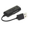 4-in-One-USB-2.0-Speicherkartenleser mit Kabel (Schwarz)