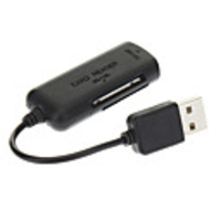 4-in-One-USB-2.0-Speicherkartenleser mit Kabel (Schwarz)