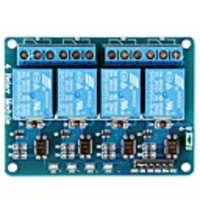 4-Kanal-5V Relaismodul Schwarz und Blau