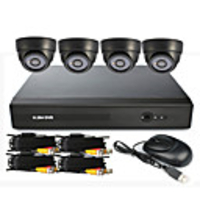 4-Kanal CCTV DVR System (UPNP,  4 Indoor-Kamera)