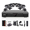 4-Kanal CCTV Full D1 H.264 DVR Motion-Detection-Sicherheitssystem 600TVL Wasserdicht Nachtsicht-Kameras