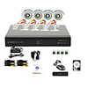 4-Kanal-DVR CCTV-System (4 Aussen Warterproof Kamera,  PTZ-Steuerung),  1 TB
