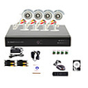 4-Kanal-DVR CCTV-System (4 Aussen Warterproof Kamera,  PTZ-Steuerung),  500 GB