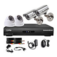 4-Kanal Kanal CCTV-DVR Motion-Detection-Sicherheit 600TVL Outdoor Indoor Nachtsicht-Kamera-System