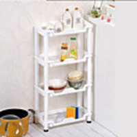 4 Lagen Kunststoff Küche Rack,  L21.5cm x W15.5cm x H40.5cm