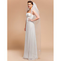 4 Lagen Waltz Brautschleier Mit Schnittkante