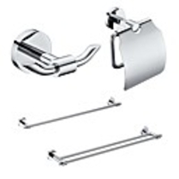 4 Lunch Messing Bad Zubehör-Set,  Einzel-und Doppel-Handtuchhalter / Papierhalter / Kleiderhaken