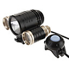 4-Mode Cree XML-T6 2 XP-G R5 Fernsteuerungs-LED-Taschenlampe für Fahrrad (4x18650,  Schwarz)