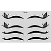 4 Paar Eyeliner Aufkleber mit Schmetterlings-Muster-Make-up