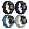 4 Packung Smartwatch-Band Kompatibel mit Fitbit Versa 3 Sense Versa 4 Sense 2 Silikon Smartwatch Gurt Verstellbar Frauen Männer Sportarmband Ersatz Armband