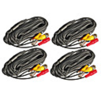 4 PCS 20 Meter (oder 66 Fuß) BNC Video and Power 12V DC Integrated Cable