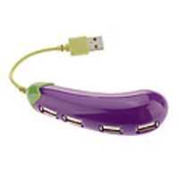 4-Port Aubergine USB 2.0 High Speed Hub