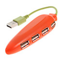 4-Port Carrot USB 2.0 High Speed Hub