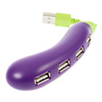 4-Port-Cartoon-Aubergine USB 2.0 High Speed Hub