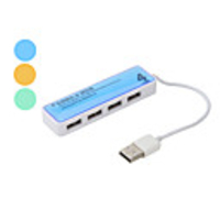 4-Port Mini USB 2.0 Hub (verschiedene Farben)