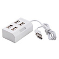 4-Port-stilvolle Mini-USB 2.0 Hallo-Gang-Nabe (weiß)