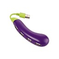 4-Port Supermam High Speed USB 2.0 Hub (Aubergine)