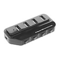4 Port USB 2.0 High Speed Hub mit Switch (verschiedene Farben)