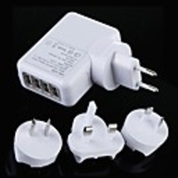 4-Port-USB-Netzteil US EU UK AU Stecker-Wand-Ladegerät für iPhone 4/4S iPad 2/3