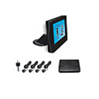 4 Radar Einparkhilfe-LCD-Display und Englisch Human Voice Alarm (Weiß,  Schwarz,  Silber)